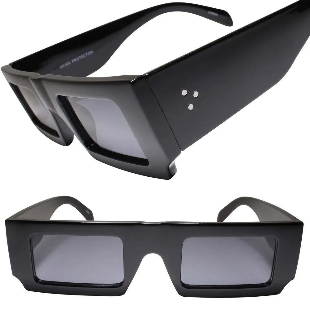 Rectangular Thick Frame Sunglass The Perfect Fusion of Classic and Street Style